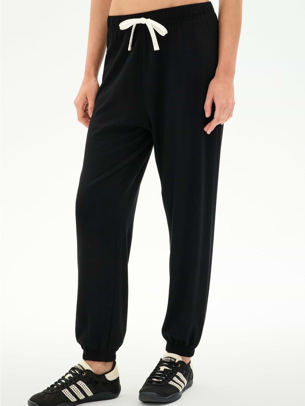 Splits59 Black Jogger Pants with White Drawstring
